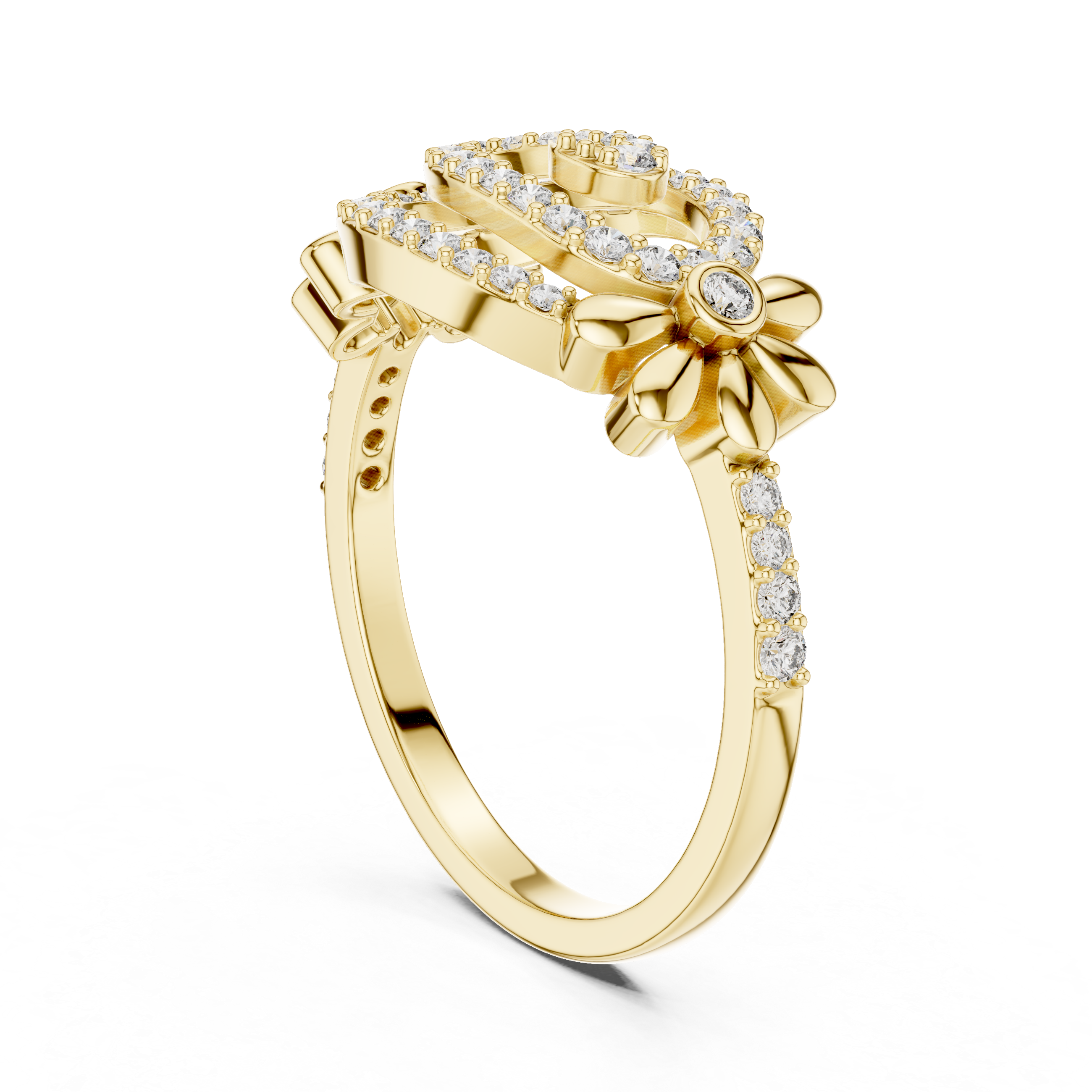 Golden Bloom Promise Ring