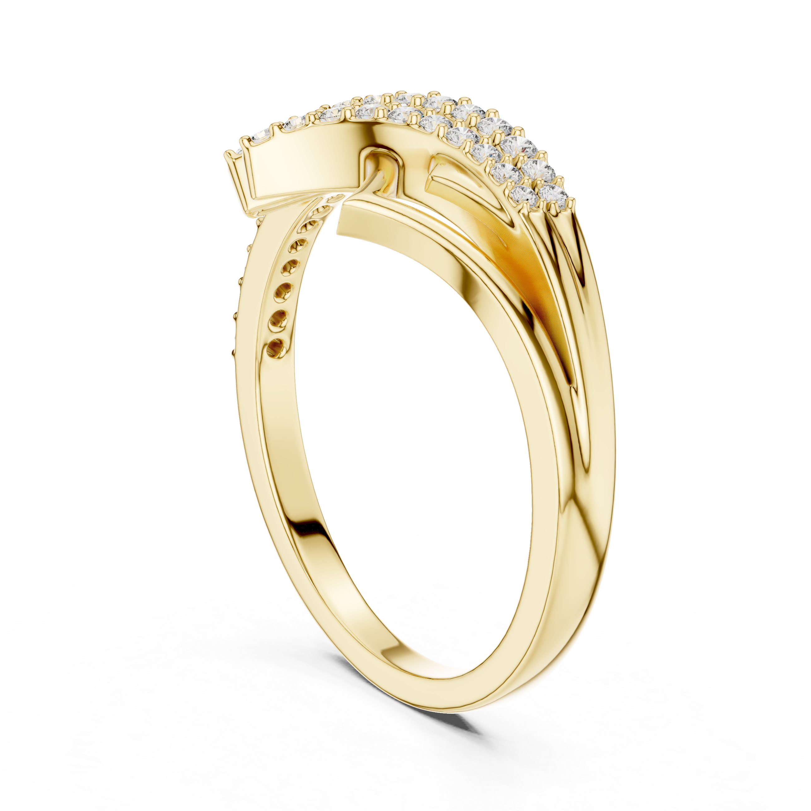 Golden Bloom Diamond Ring