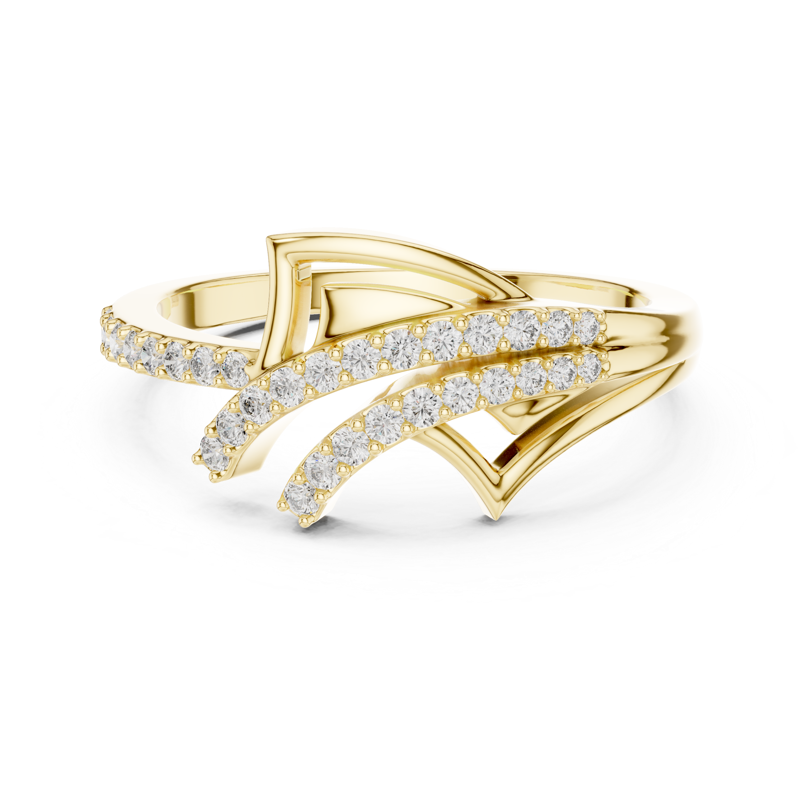 Golden Bloom Diamond Ring