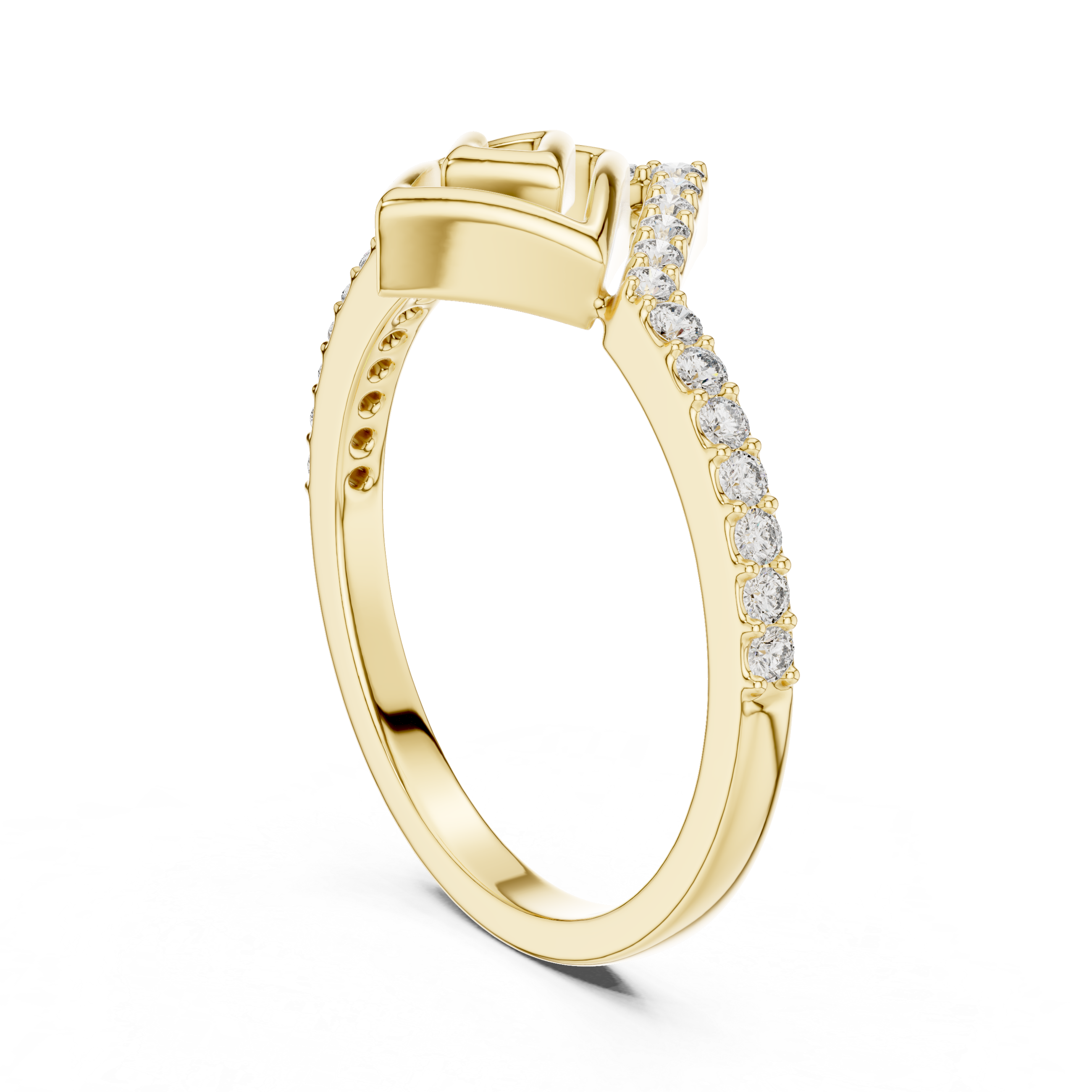 Geometric Diamond Illusion Ring