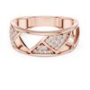 Golden Criss-Cross Diamond Band
