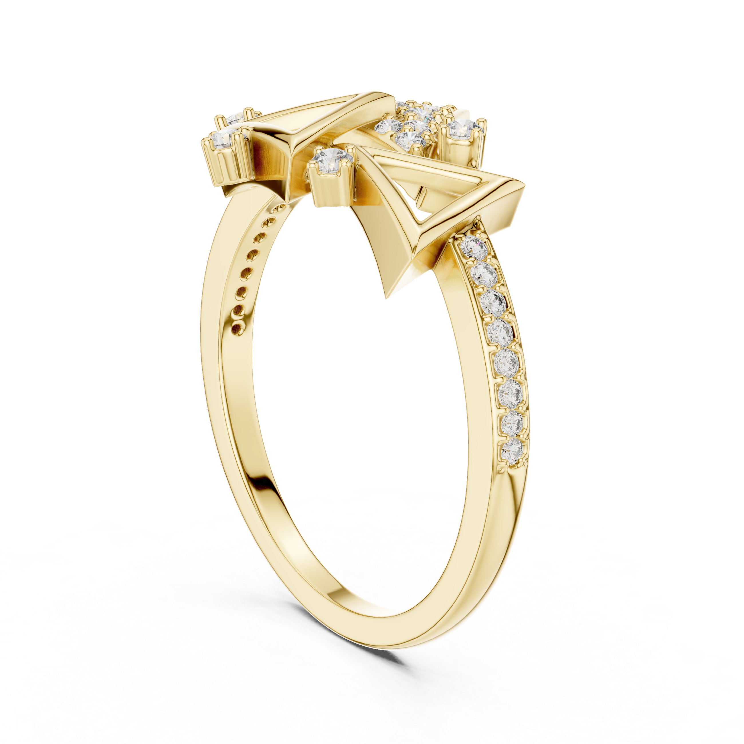 Geometric Grace Diamond Ring