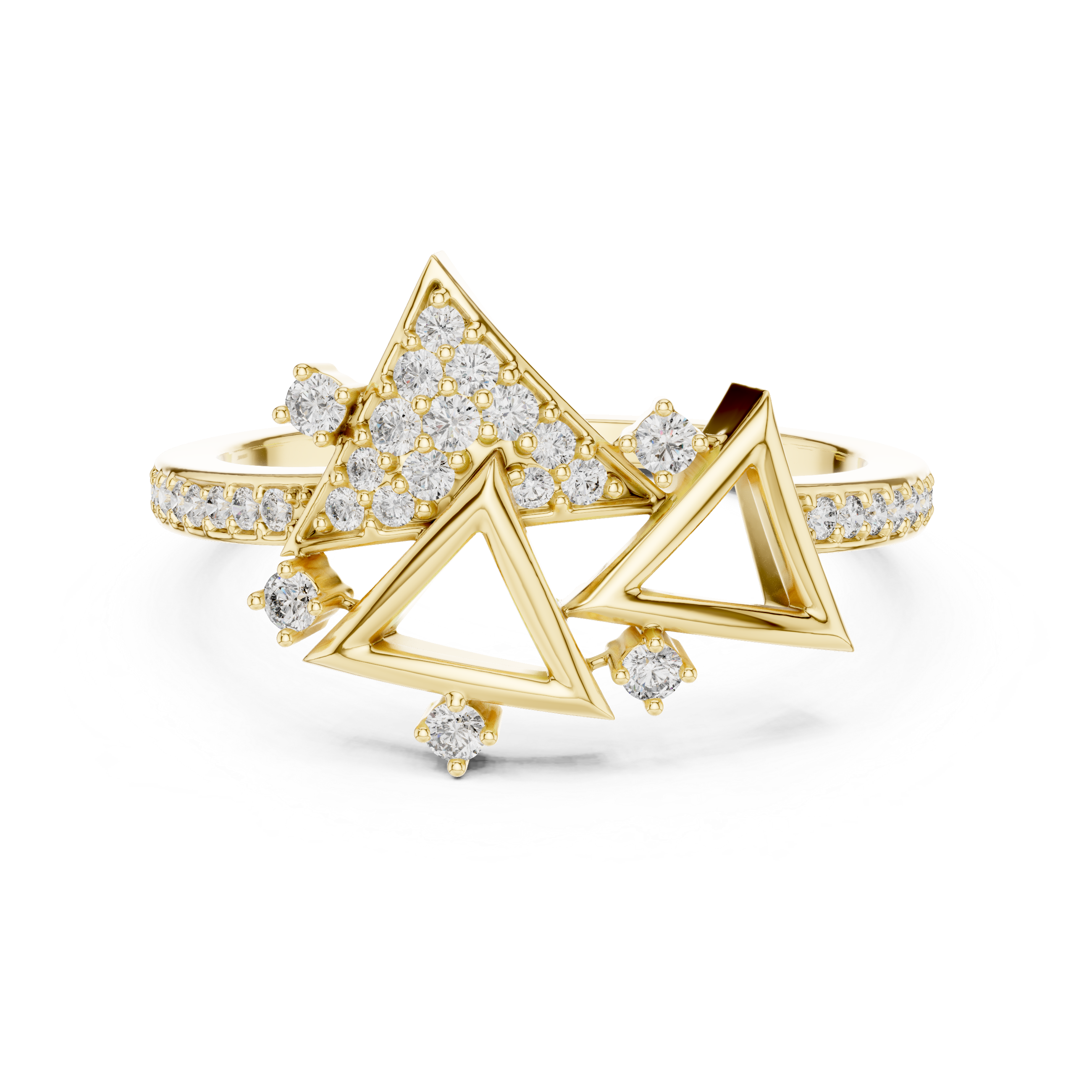 Geometric Grace Diamond Ring