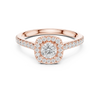 Shimmering Pave Halo Diamond Ring