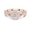 Forever Entwined Rose Gold Halo Ring