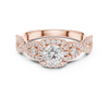 Twisted Halo Engagement Ring with Pav? Diamonds