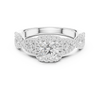 Twisted Halo Engagement Ring with Pav? Diamonds