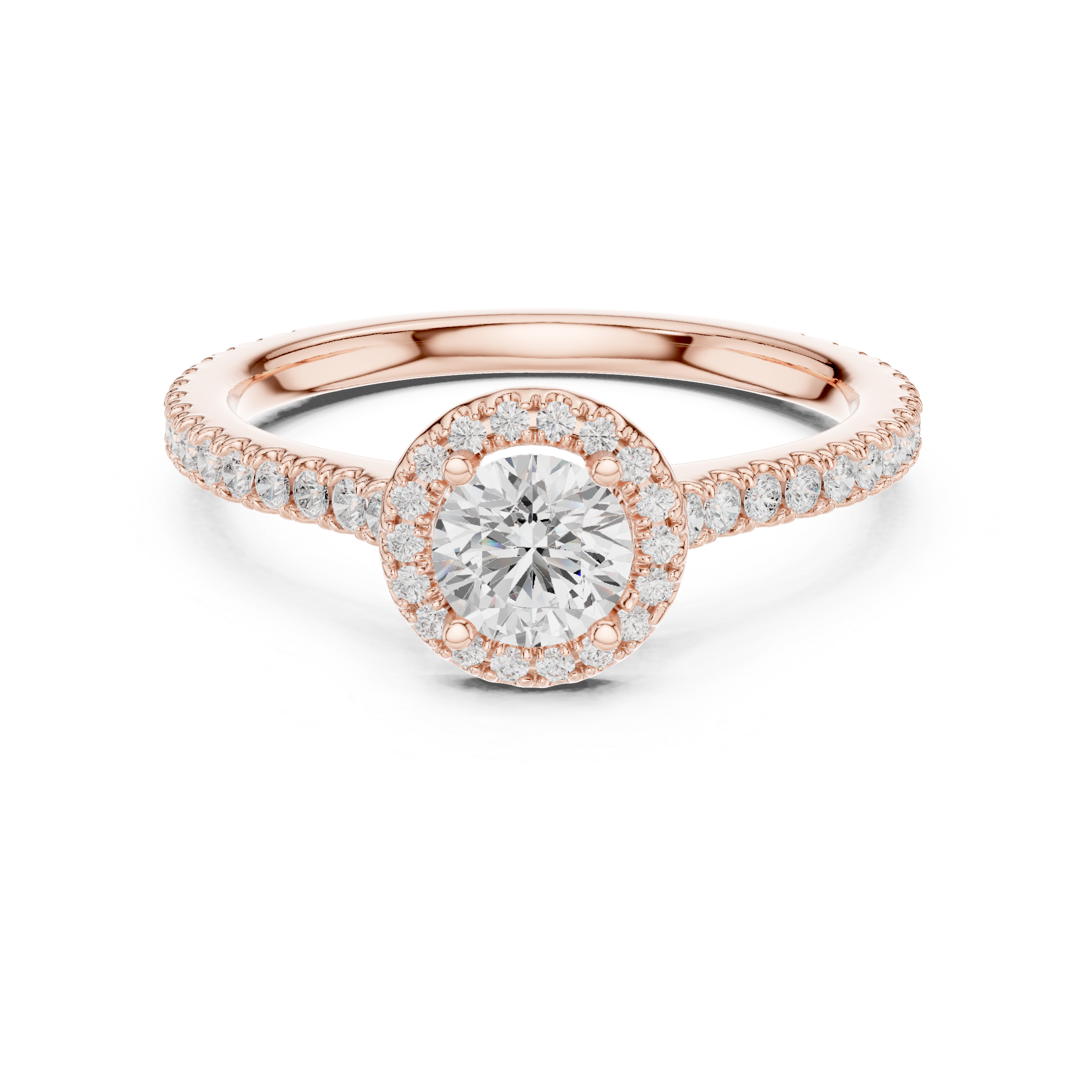 Solitaire Engagement Ring with a Diamond Pav? Band