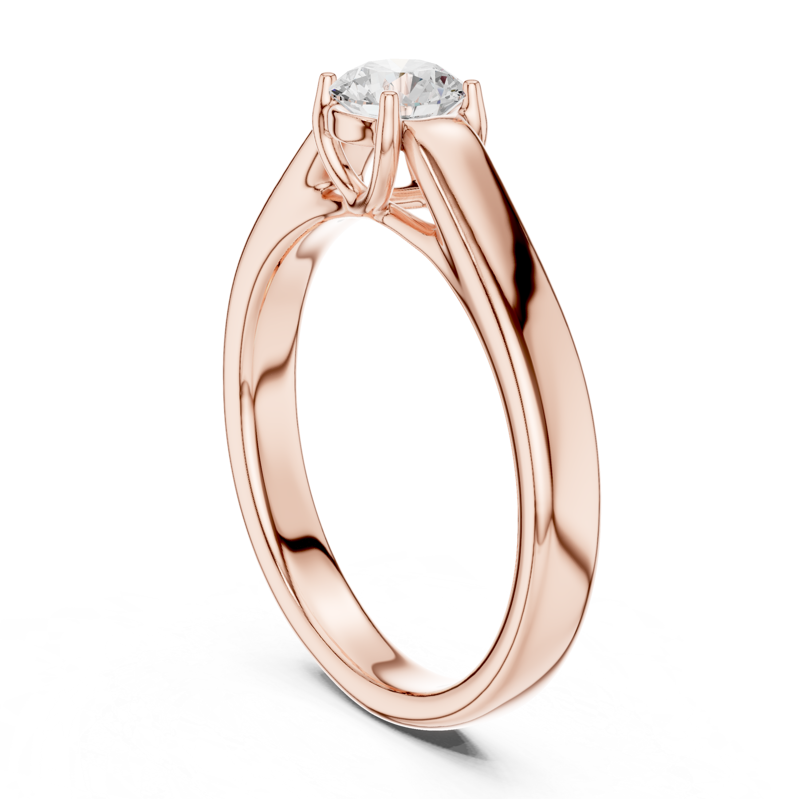 Solitaire Engagement Ring with Four-Prong Setting