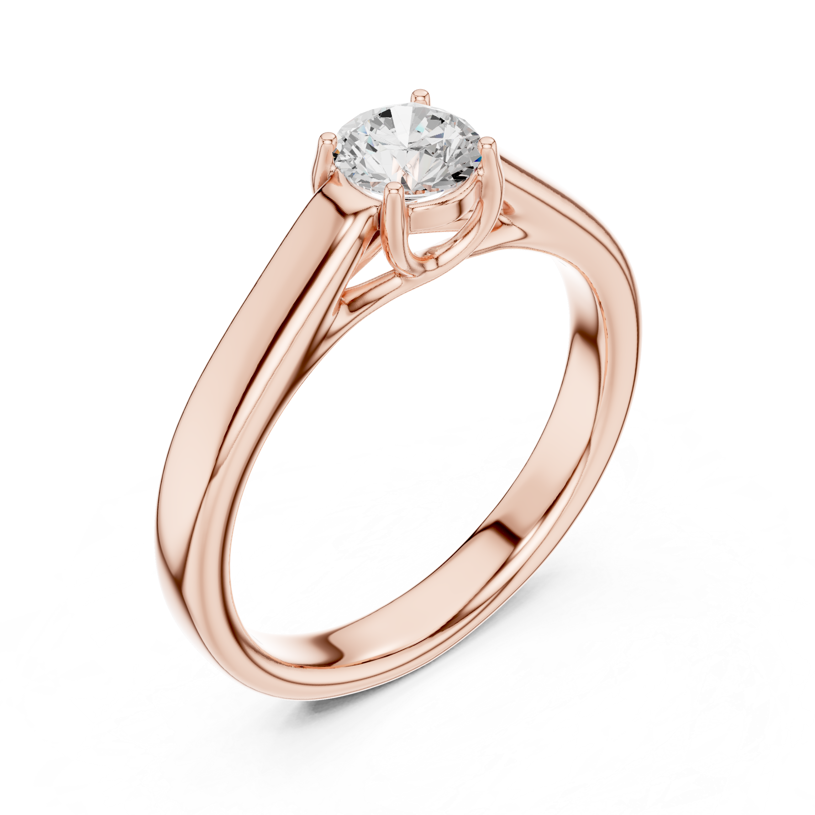 Solitaire Engagement Ring with Four-Prong Setting