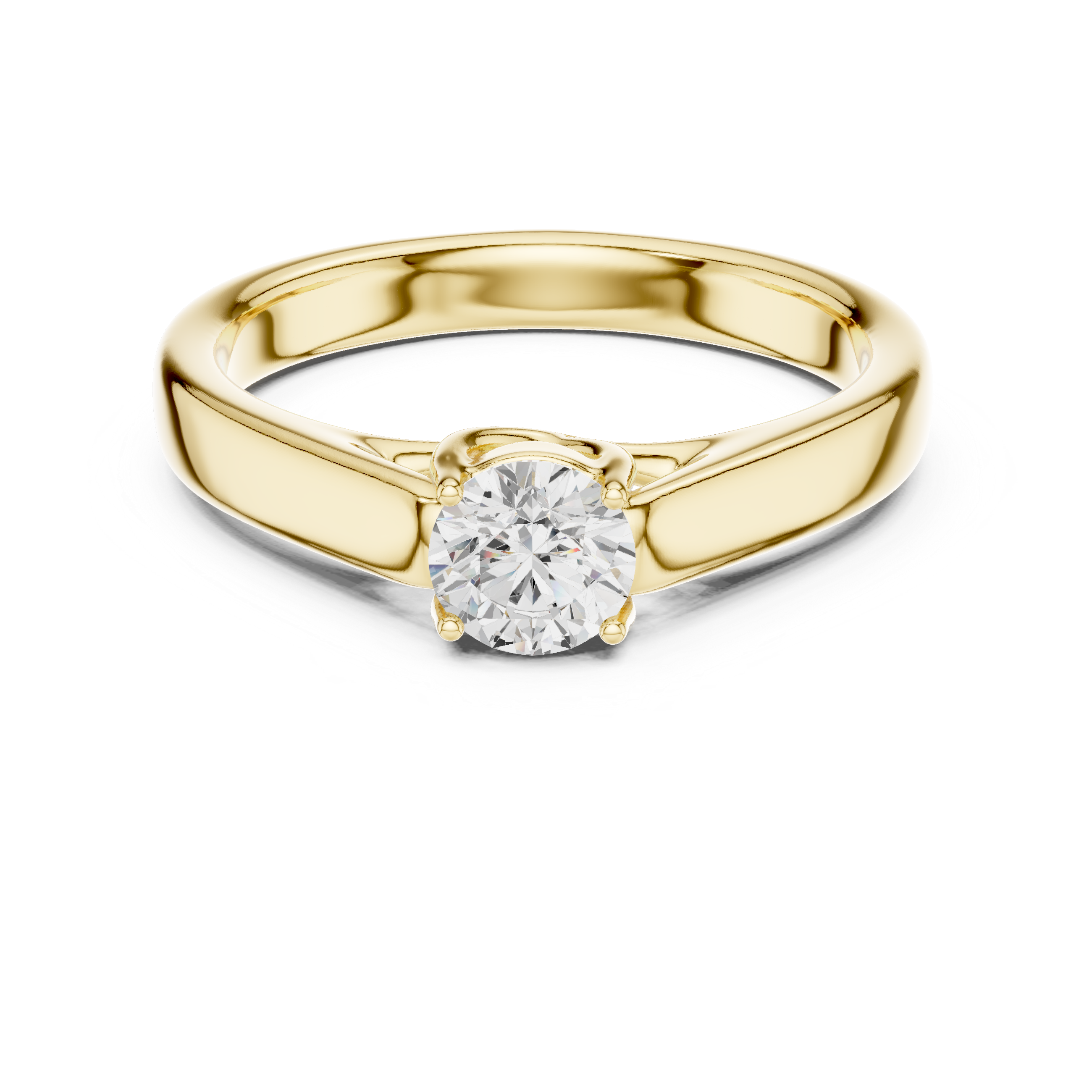 Solitaire Engagement Ring with Four-Prong Setting