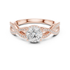 twisted band ring with a large central diamond