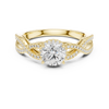 twisted band ring with a large central diamond