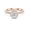 Round Diamond Halo Engagement Ring with Pav? Band.