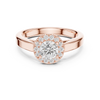 Classic Solitaire Diamond Halo Engagement Ring