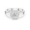 Classic Solitaire Diamond Halo Engagement Ring