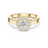 Classic Solitaire Diamond Halo Engagement Ring