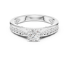 Halo-Inspired Solitaire Diamond Ring with Hidden Pave Detail