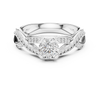 Twisted Infinity Diamond Solitaire Ring
