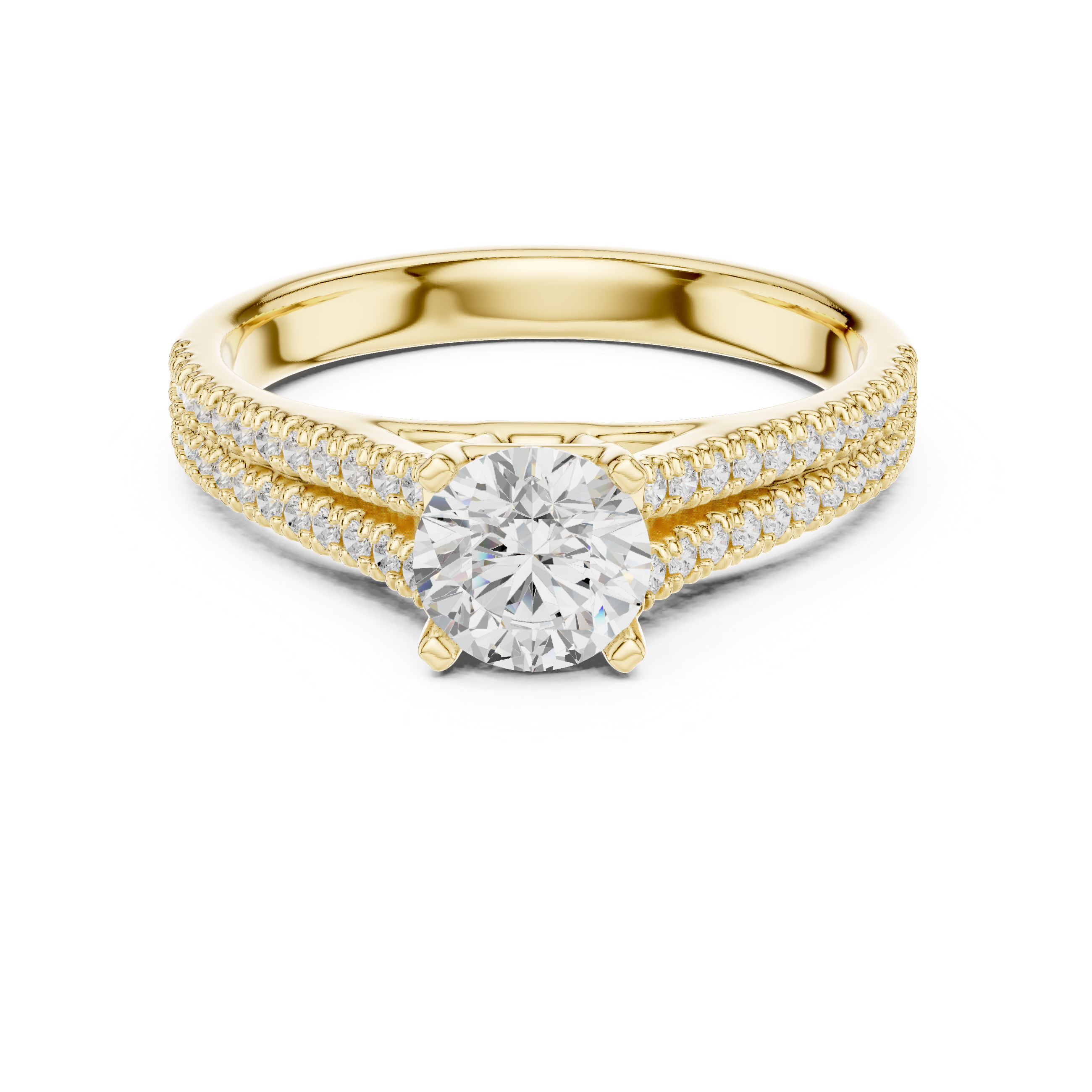 Diamond Engagement Ring with Double Pav? Band