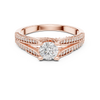Diamond Engagement Ring with Split Shank and Double Pav? Accent Detailing