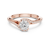 Timeless Diamond Engagement Ring with Pav?-Set Band and Classic Four-Prong Setting