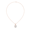 Radiant Rose Gold Diamond Halo Pendant