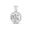 Radiant Rose Gold Diamond Halo Pendant