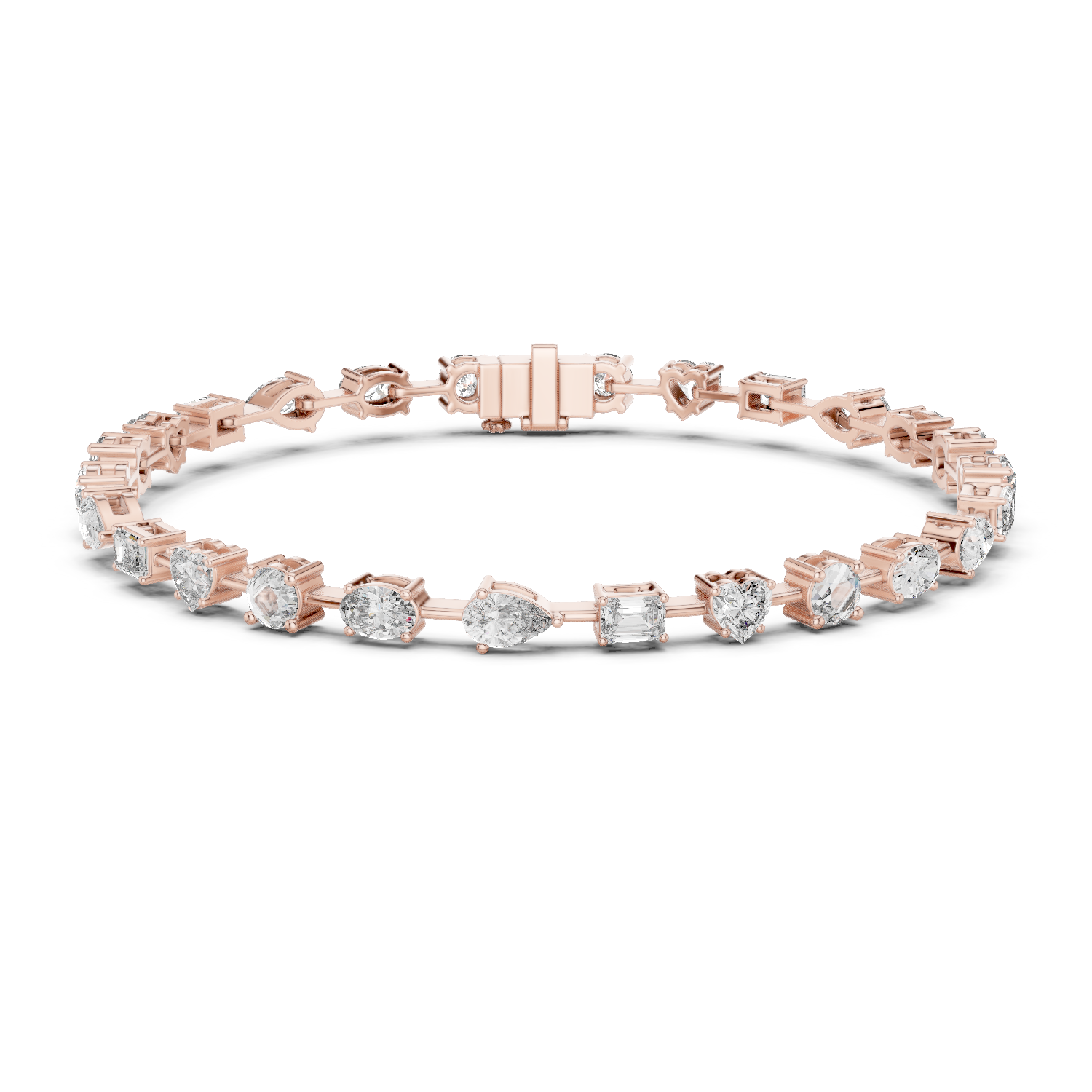 Multi-Cut Diamond Tennis Bracelet