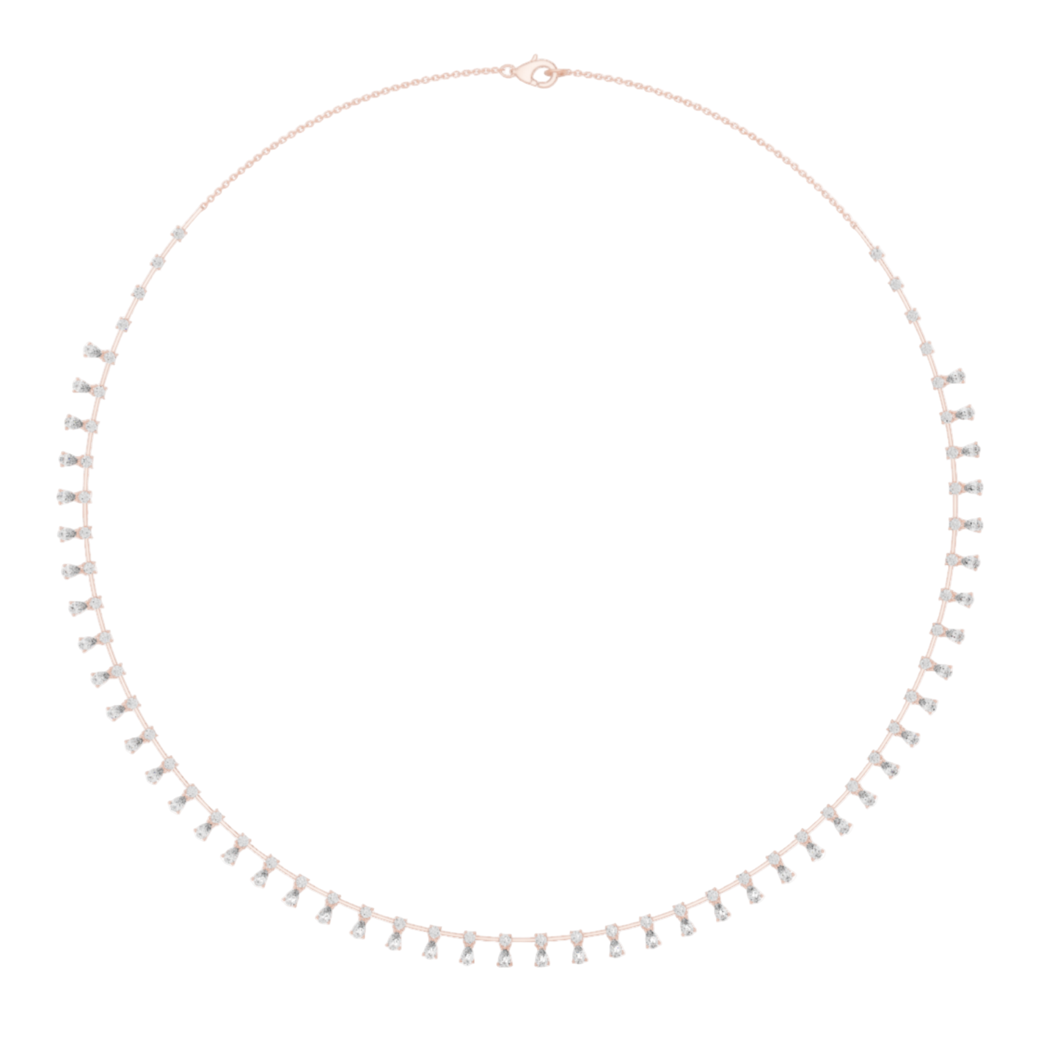 Sparkling Cascade Diamond Necklace
