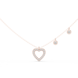Open Heart Diamond Pendant Pendant