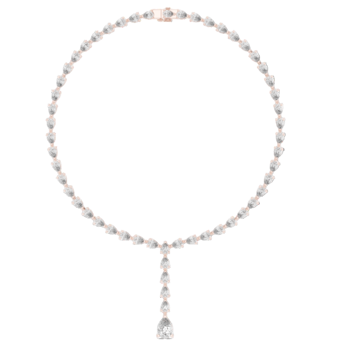 Teardrop Elegance Lariat Necklace