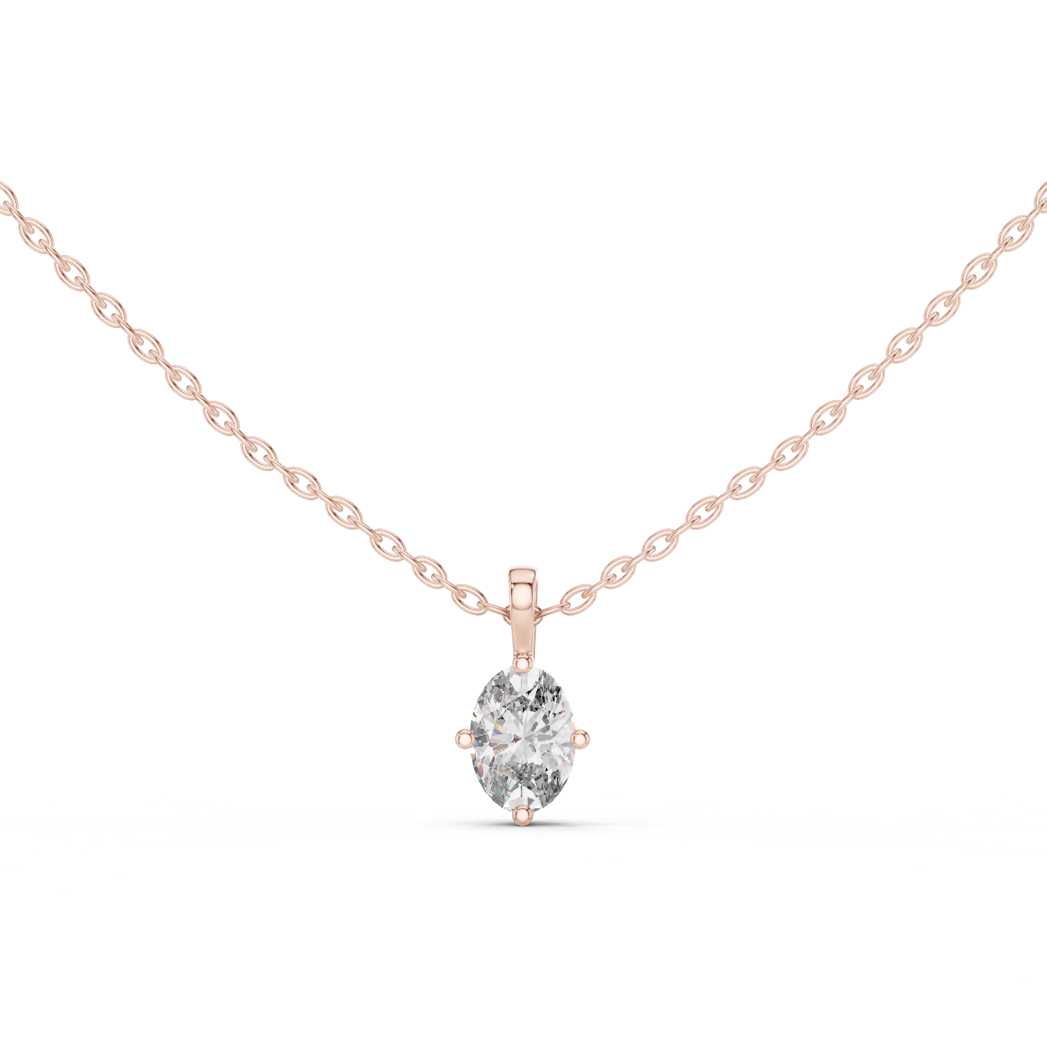 single oval clear gemstone pendant