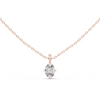 single oval clear gemstone pendant