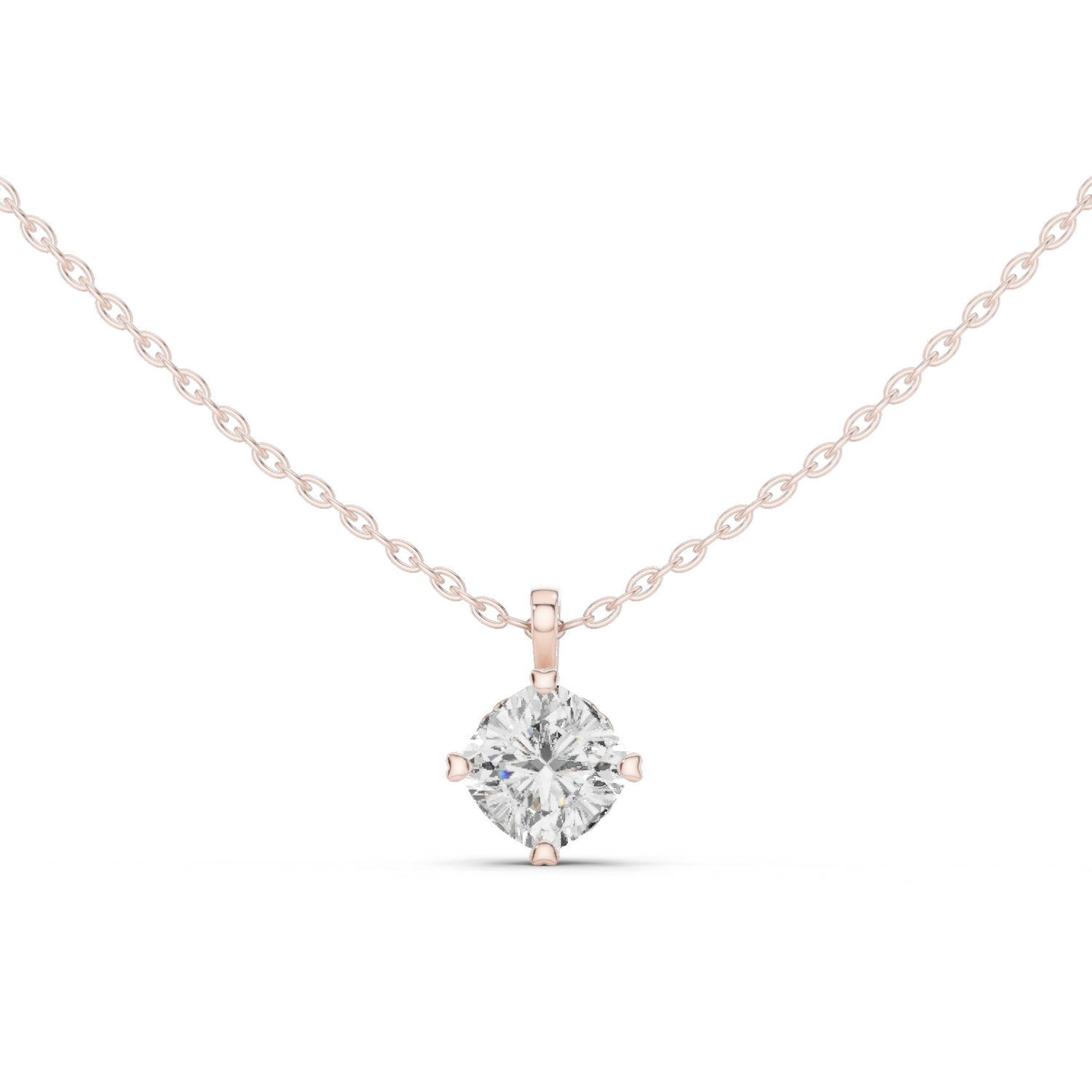 Round brilliant-cut diamond pendant