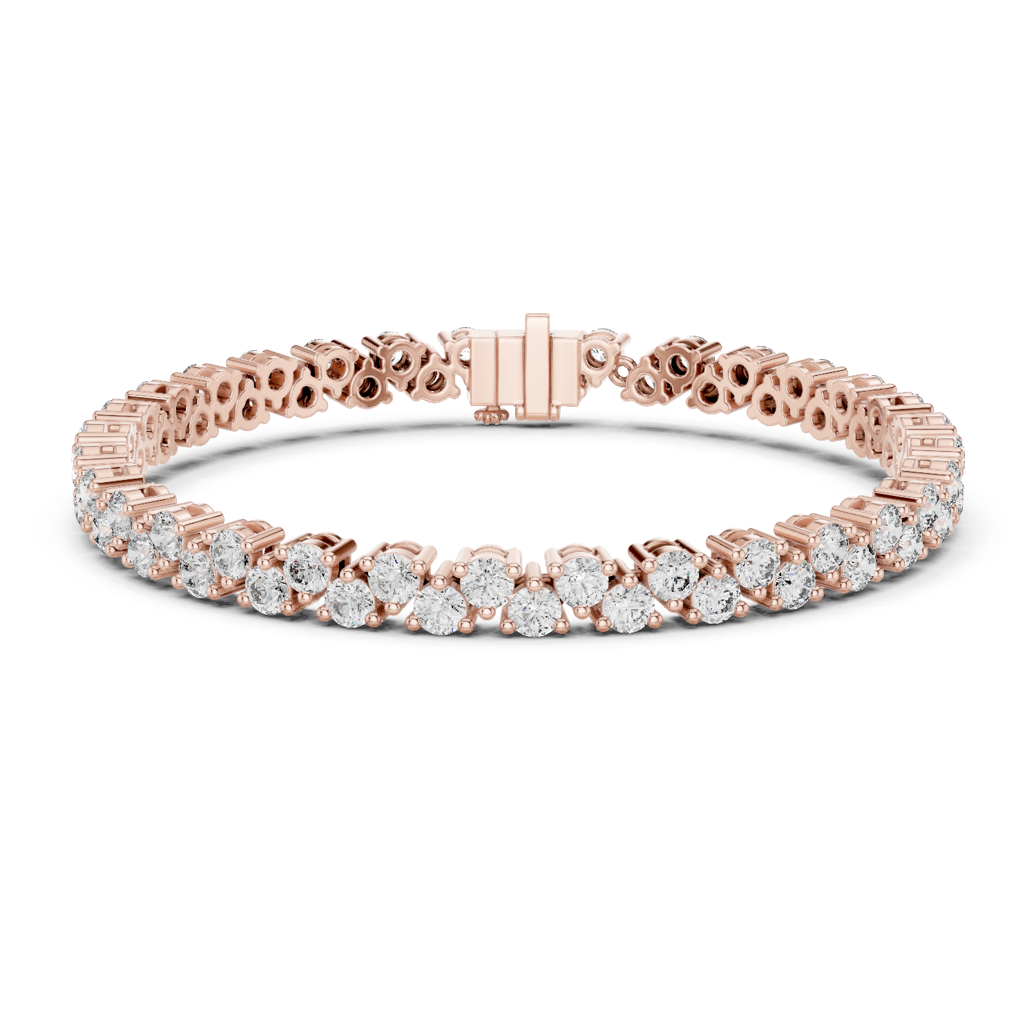 Floral-Inspired Diamond Tennis Bracelet