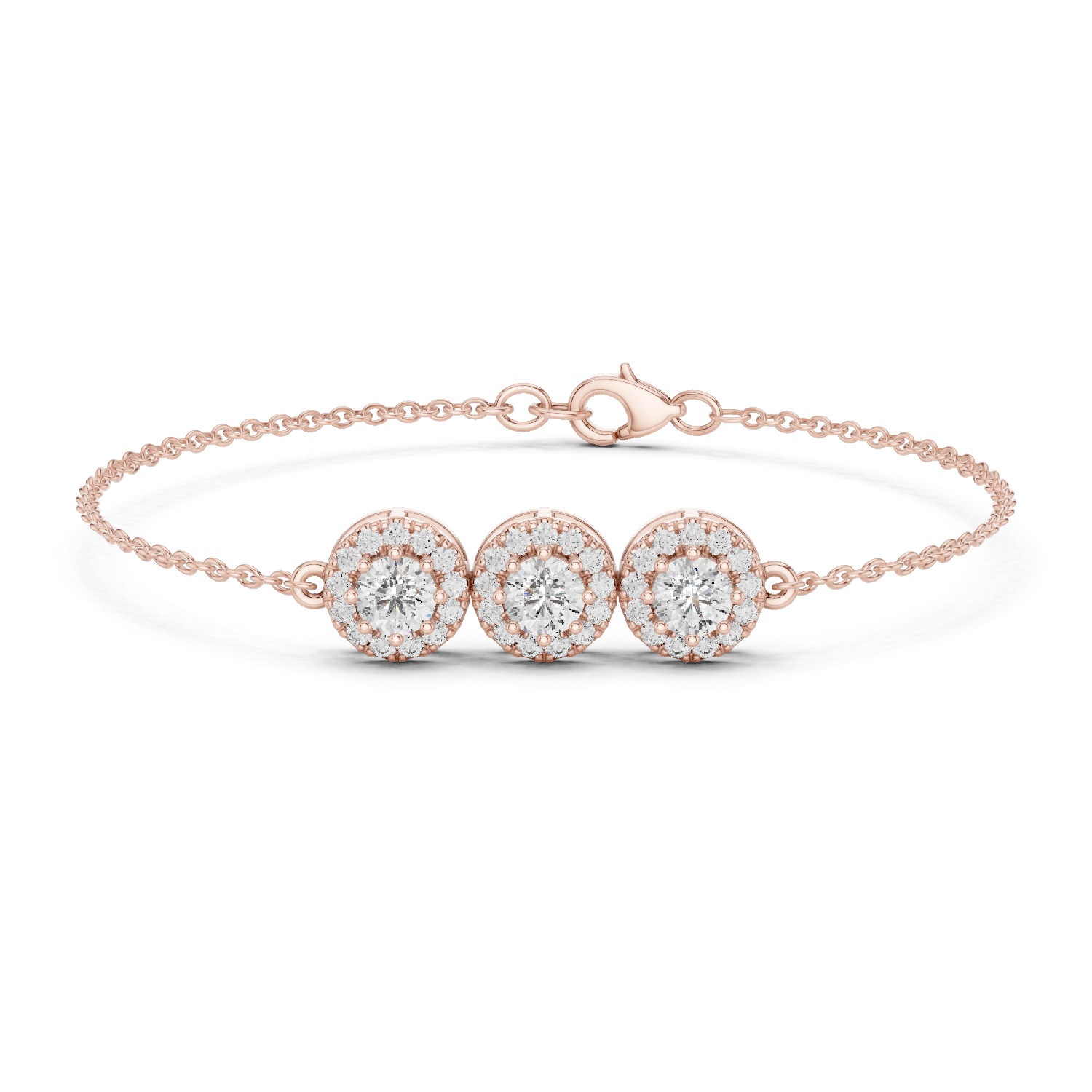 Timeless Trio Rose Gold Diamond Bracelet
