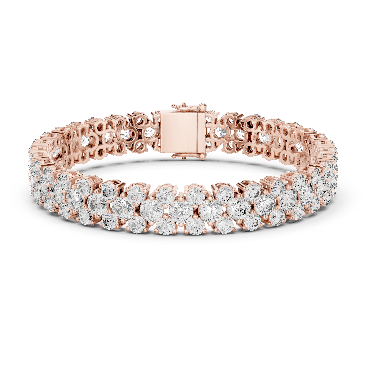 Cluster Diamond Tennis Bracelet