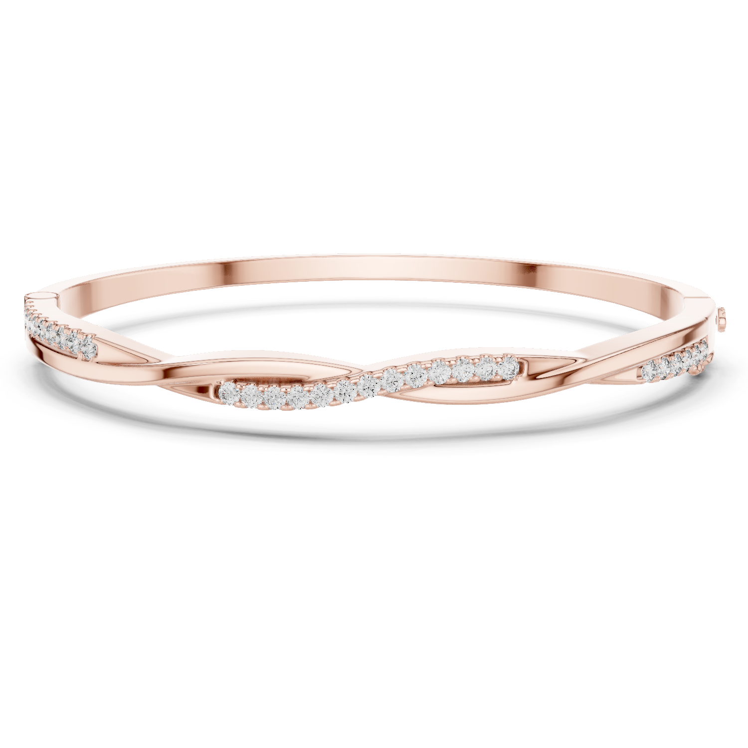 Twisted Diamond Bangle Bracelet