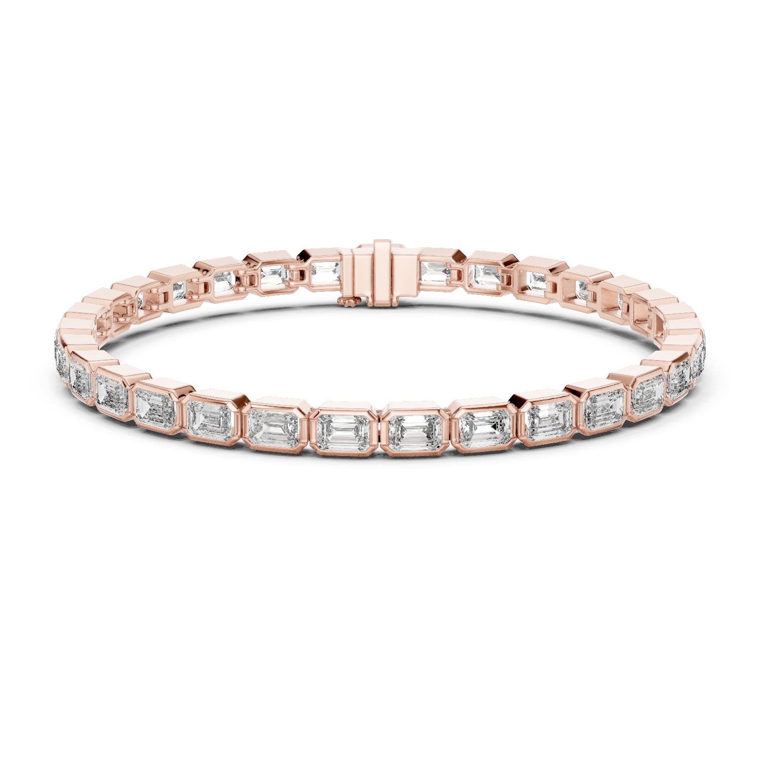 Regal Emerald-Cut Diamond Bracelet
