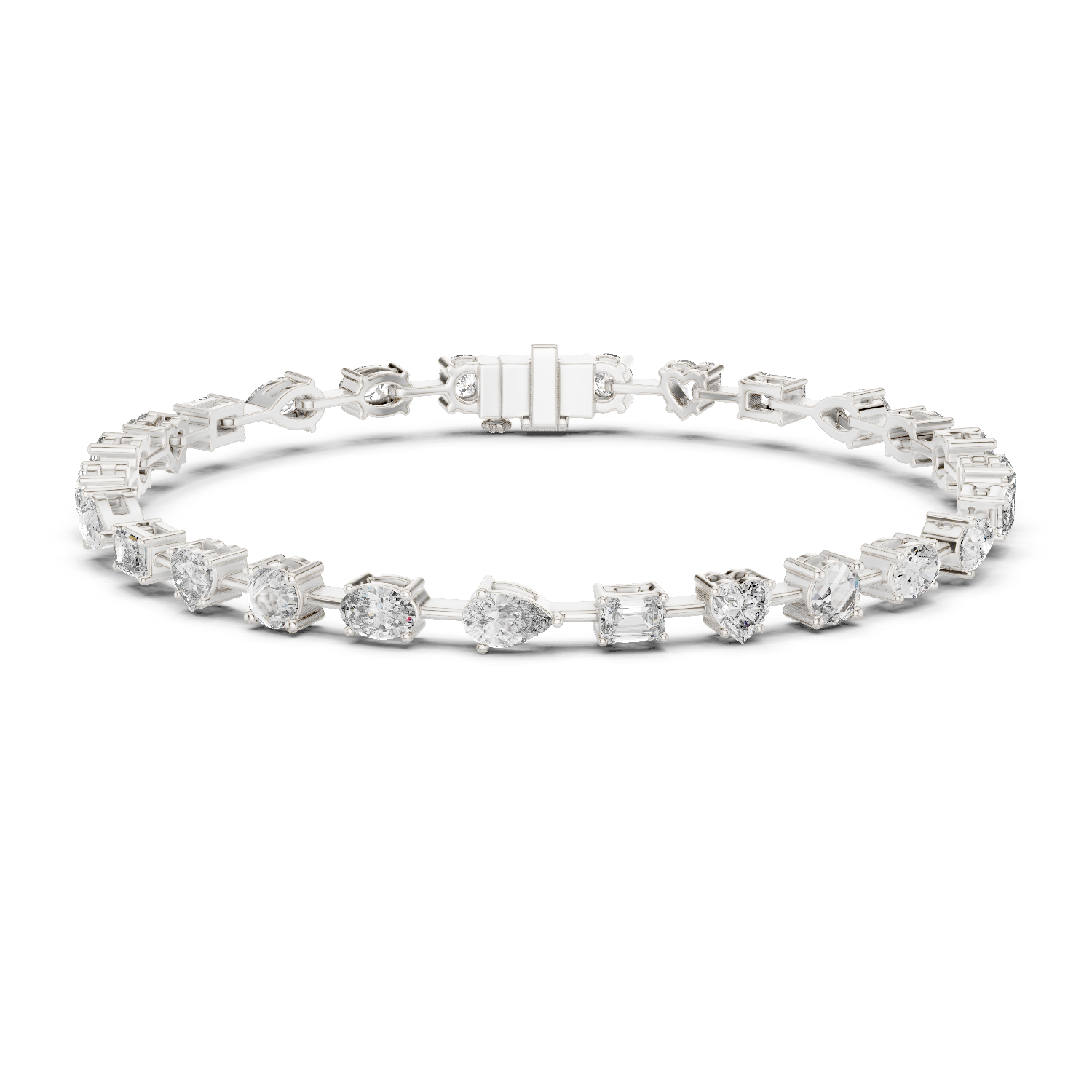 Multi-Cut Diamond Tennis Bracelet