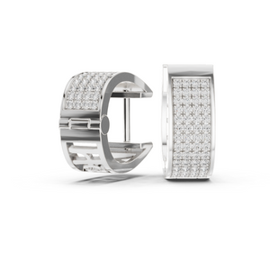 Elegant Rose Gold Diamond Huggie Earrings