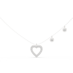 Open Heart Diamond Pendant Pendant