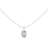 Oval Brilliant Diamond Pendant in Four-Prong Setting