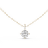 A round brilliant-cut diamond solitaire pendant.