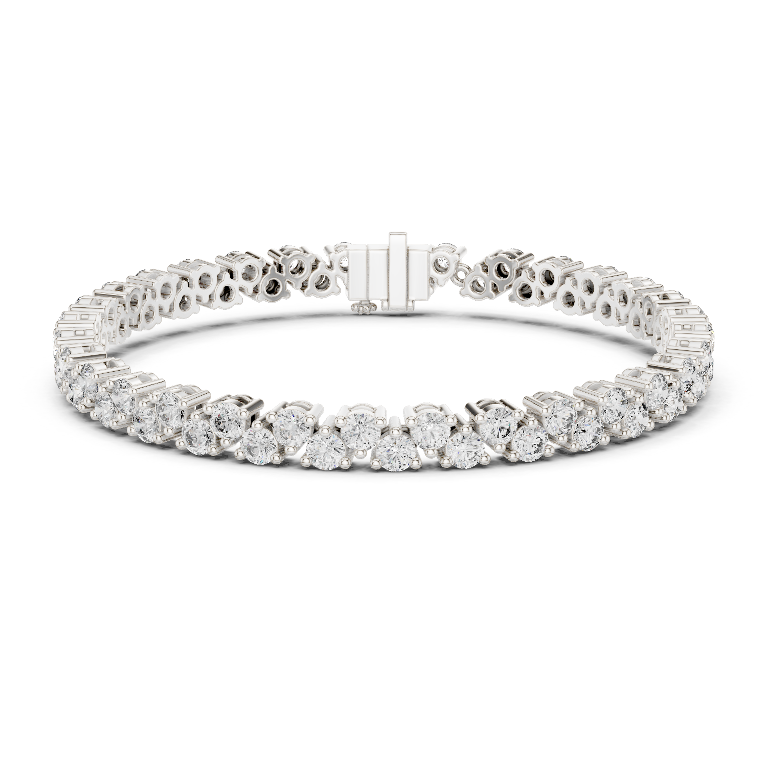 Floral-Inspired Diamond Tennis Bracelet
