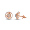 Radiant Rosette Diamond Earring