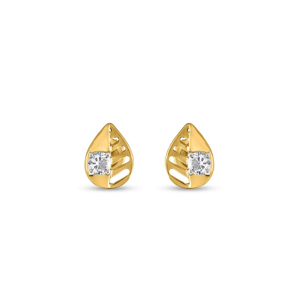 Luminous Leaf Ear Studs