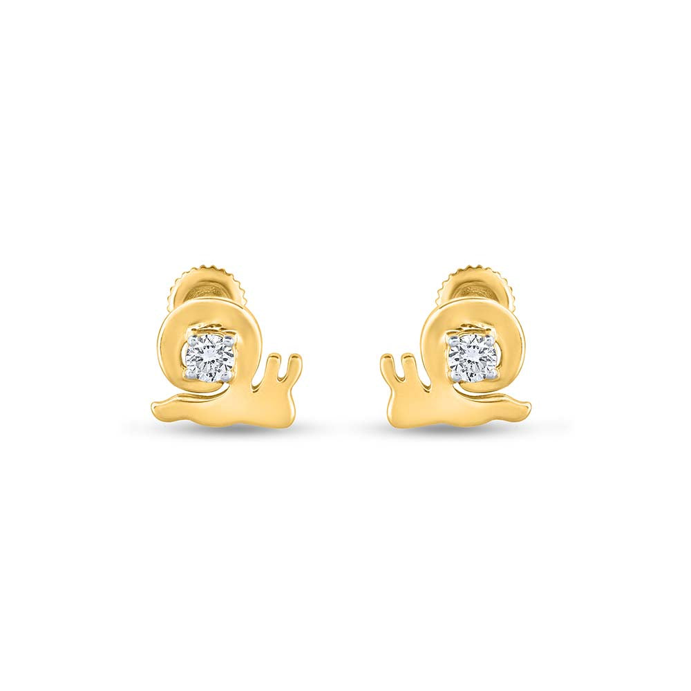 Radiant Snail Charms Earstuds