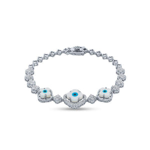 Ethereal Evil Eye Blossom Bracelet